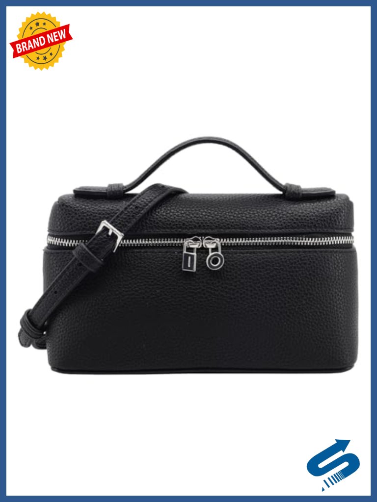Faux Leather Crossbody Bag Top-Handle Mini Satchel Purse